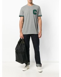 T-shirt à col rond imprimé gris CK Calvin Klein