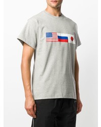 T-shirt à col rond imprimé gris Gosha Rubchinskiy