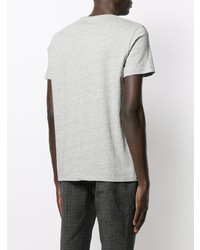 T-shirt à col rond imprimé gris Alexander McQueen