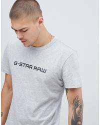 T-shirt à col rond imprimé gris G Star