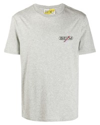 T-shirt à col rond imprimé gris Geym