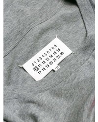 T-shirt à col rond imprimé gris Maison Margiela