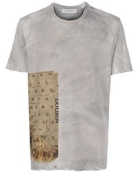 T-shirt à col rond imprimé gris Golden Goose