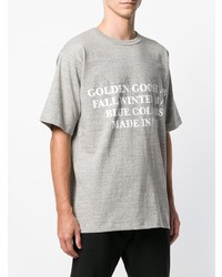 T-shirt à col rond imprimé gris Golden Goose Deluxe Brand