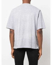 T-shirt à col rond imprimé gris DSQUARED2