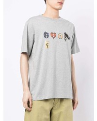 T-shirt à col rond imprimé gris PS Paul Smith