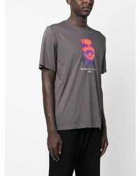 T-shirt à col rond imprimé gris Throwback.
