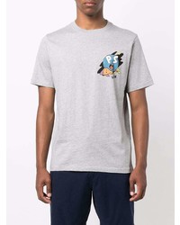 T-shirt à col rond imprimé gris PS Paul Smith