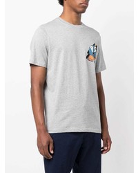 T-shirt à col rond imprimé gris PS Paul Smith