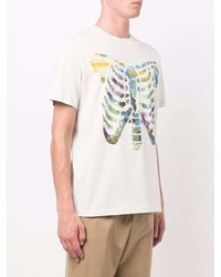 T-shirt à col rond imprimé gris PS Paul Smith