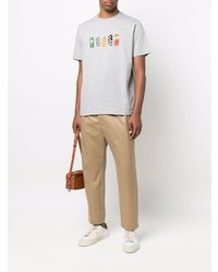 T-shirt à col rond imprimé gris PS Paul Smith