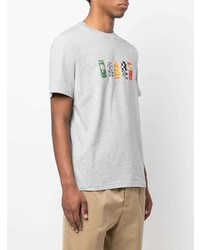 T-shirt à col rond imprimé gris PS Paul Smith