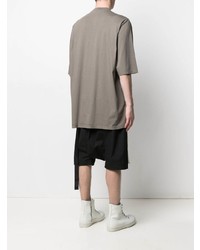 T-shirt à col rond imprimé gris Rick Owens DRKSHDW