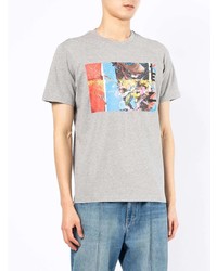 T-shirt à col rond imprimé gris Kenzo