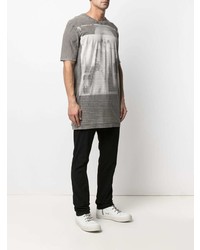 T-shirt à col rond imprimé gris 11 By Boris Bidjan Saberi