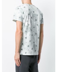 T-shirt à col rond imprimé gris Jil Sander