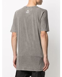 T-shirt à col rond imprimé gris 11 By Boris Bidjan Saberi