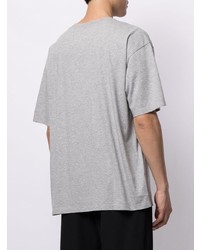 T-shirt à col rond imprimé gris Maison Margiela