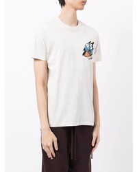 T-shirt à col rond imprimé gris PS Paul Smith