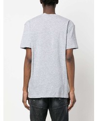 T-shirt à col rond imprimé gris DSQUARED2