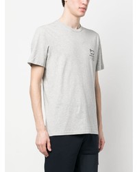 T-shirt à col rond imprimé gris Woolrich