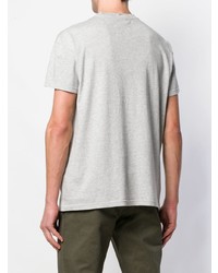 T-shirt à col rond imprimé gris Maison Margiela