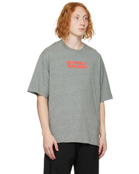 T-shirt à col rond imprimé gris Off-White