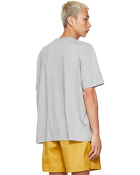 T-shirt à col rond imprimé gris 4SDESIGNS