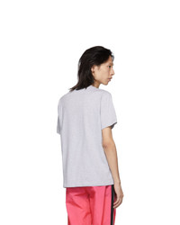 T-shirt à col rond imprimé gris Kenzo