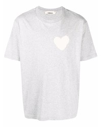 T-shirt à col rond imprimé gris Haikure