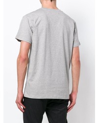 T-shirt à col rond imprimé gris Han Kjobenhavn