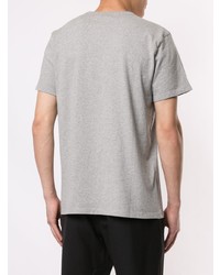 T-shirt à col rond imprimé gris MAISON KITSUNÉ