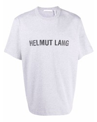 T-shirt à col rond imprimé gris Helmut Lang