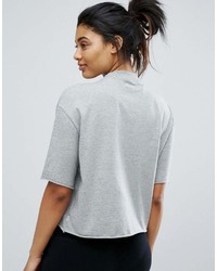 T-shirt à col rond imprimé gris Converse