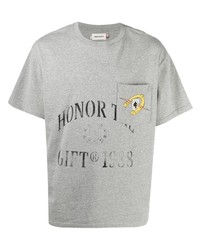T-shirt à col rond imprimé gris HONOR THE GIFT