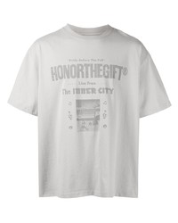 T-shirt à col rond imprimé gris HONOR THE GIFT