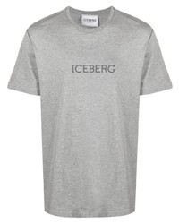 T-shirt à col rond imprimé gris Iceberg