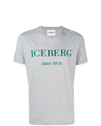T-shirt à col rond imprimé gris Iceberg
