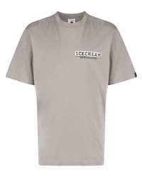 T-shirt à col rond imprimé gris Icecream