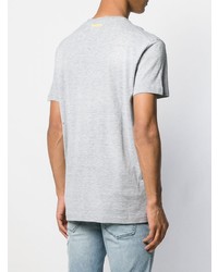 T-shirt à col rond imprimé gris DSQUARED2