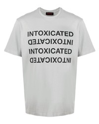 T-shirt à col rond imprimé gris Intoxicated