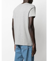 T-shirt à col rond imprimé gris A.P.C.