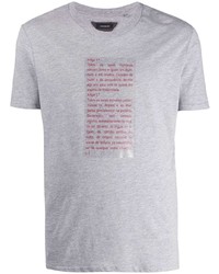T-shirt à col rond imprimé gris Inês Torcato