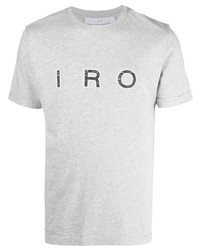 T-shirt à col rond imprimé gris IRO