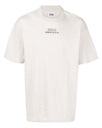 T-shirt à col rond imprimé gris Izzue
