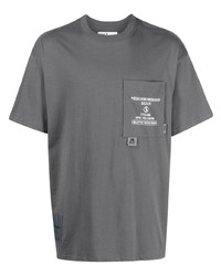 T-shirt à col rond imprimé gris Izzue