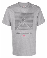 T-shirt à col rond imprimé gris Jordan