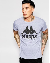 T-shirt à col rond imprimé gris Kappa