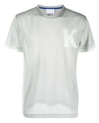 T-shirt à col rond imprimé gris Koché