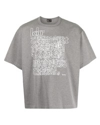 T-shirt à col rond imprimé gris Kolor
